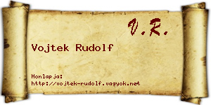 Vojtek Rudolf névjegykártya